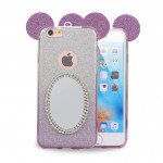Wholesale iPhone 6s / 6 4.7 Minnie Diamond Star Mirror Case (Purple)